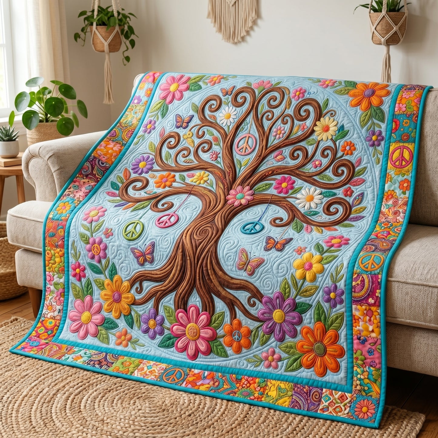 Hippie Tree XR1004012CL Quilt