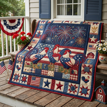 American Roosters XR1004028CL Quilt