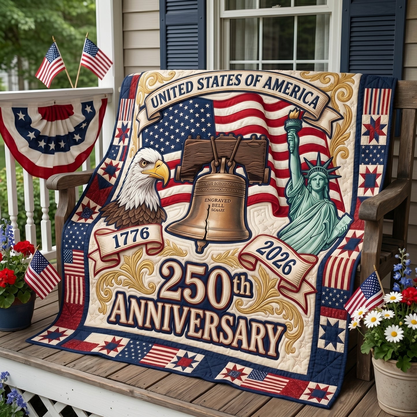 250th Anniversity America XR1004036CL Quilt