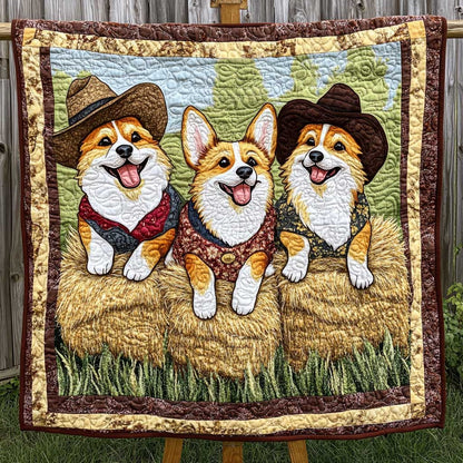 Cowboy Corgi WN2802078CL Quilt