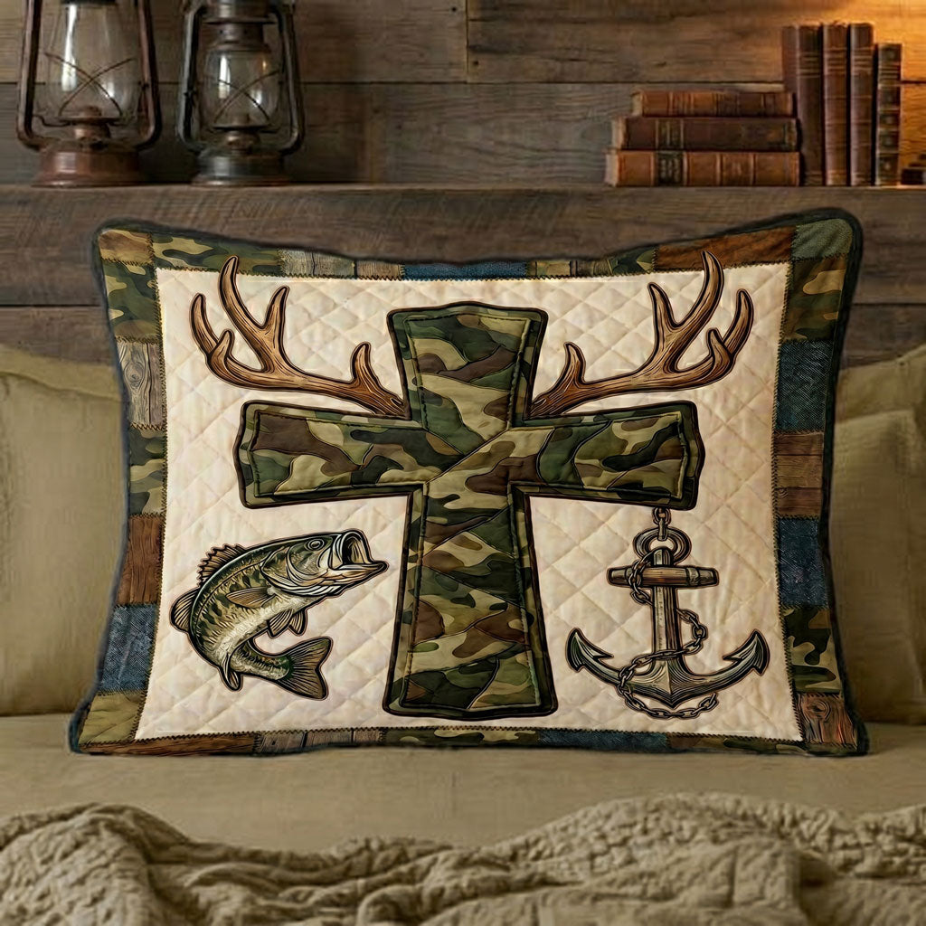 Faith And Outdoors Camo Cross WN1604003CL Quilted Bedding Pillow Case
