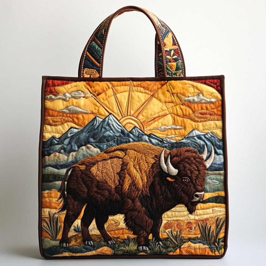 Freedom Bison WN2409020CL Quilted Tote Bag