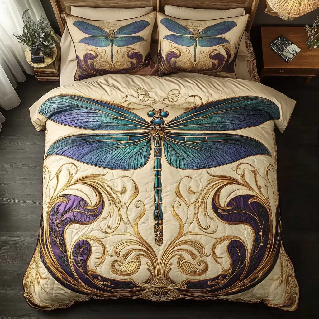 Gilded Dragonfly WN25020211CL Duvet Cover Set