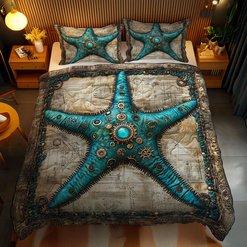 Clockwork Steampunk Starfish WN0602061CL Duvet Cover Set