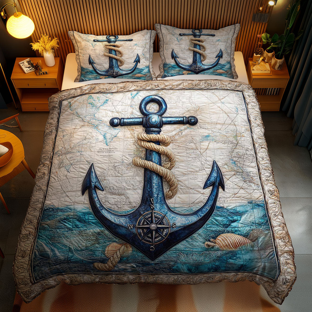 Compass Anchor WN0602062CL Duvet Cover Set