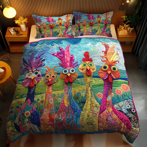 Happy Chicken Funny WN2502068CL Duvet Cover Set