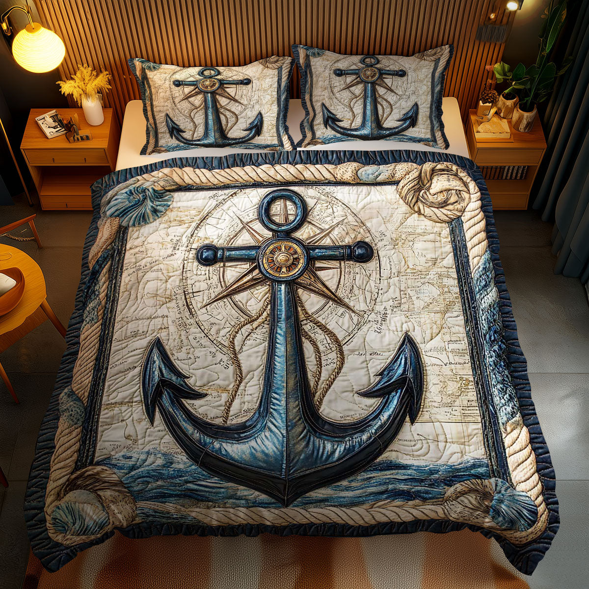 Lost Treasure Anchor WN0602074CL Duvet Cover Set