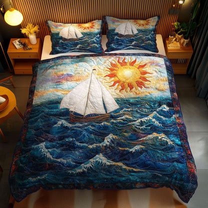 Ocean Sailboat WN0602084CL Duvet Cover Set