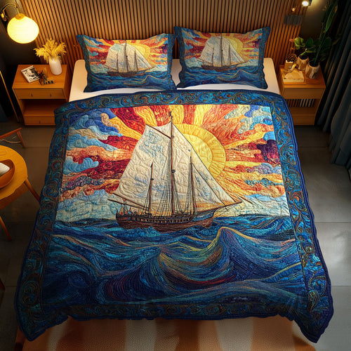 Stormy Sailboat WN0602090CL Duvet Cover Set