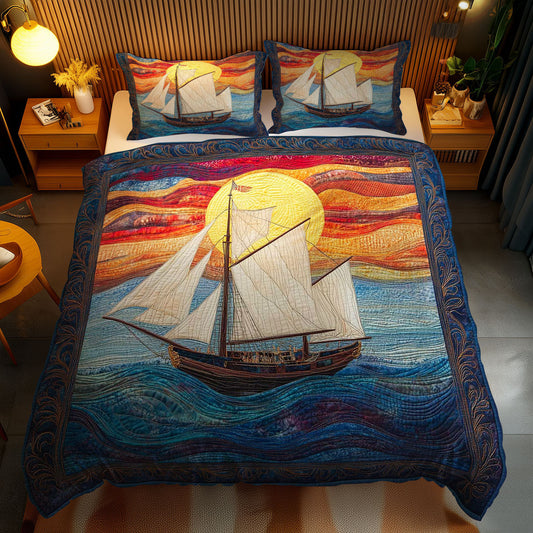 Wandering Sailboat WN0602104CL Duvet Cover Set