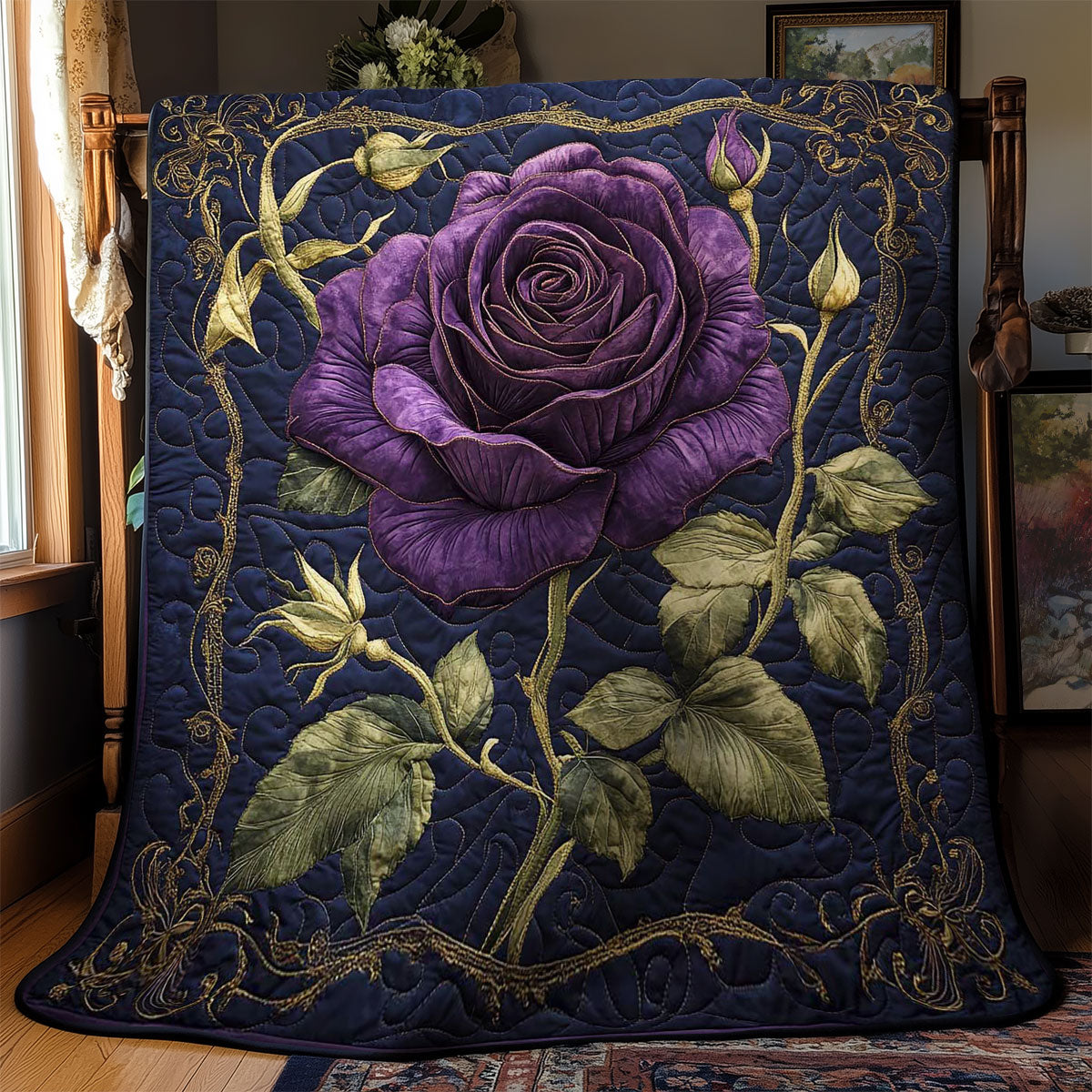 Dark Amethyst Rose WN2802027CL Quilt