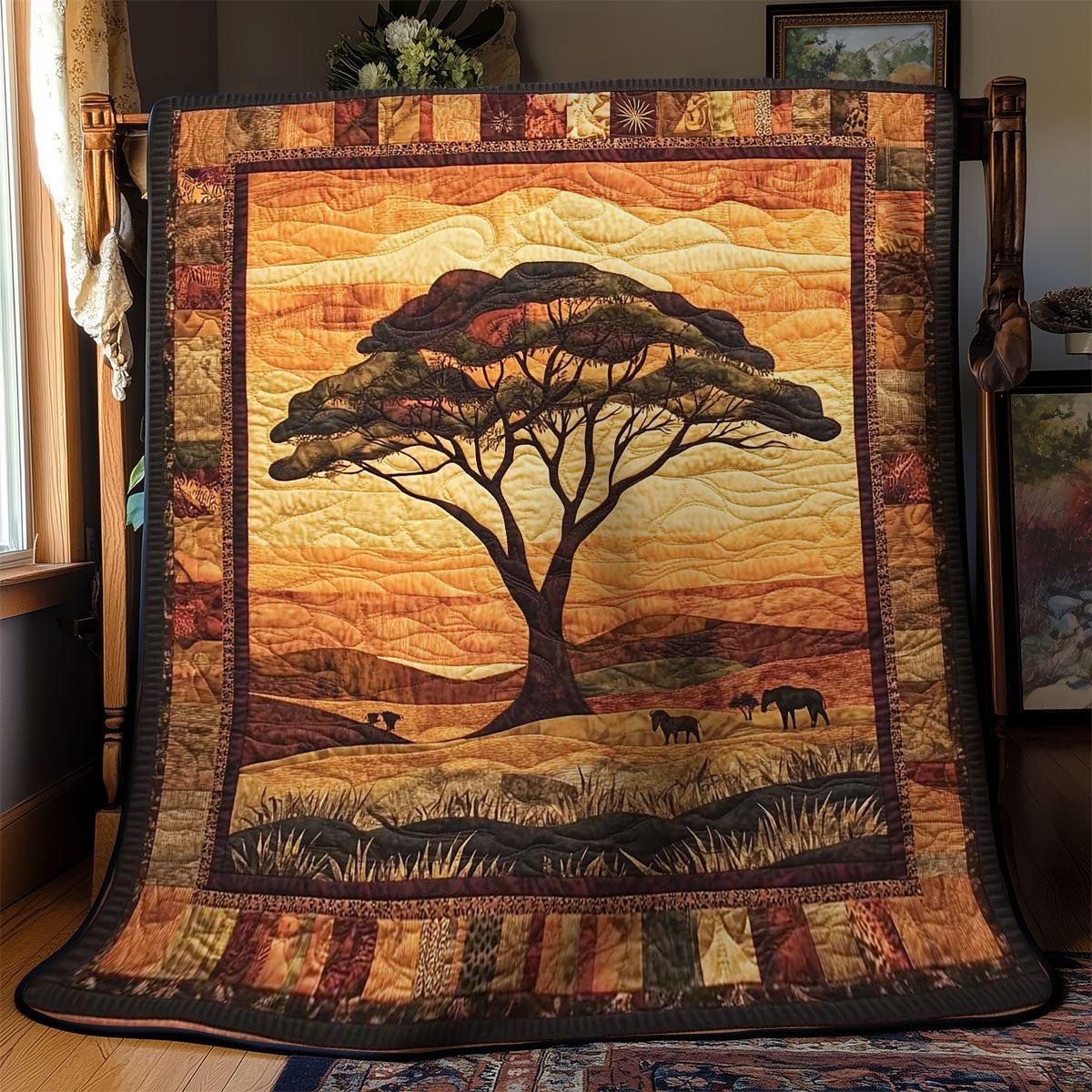 Golden African Safari WN2502025CL Quilt