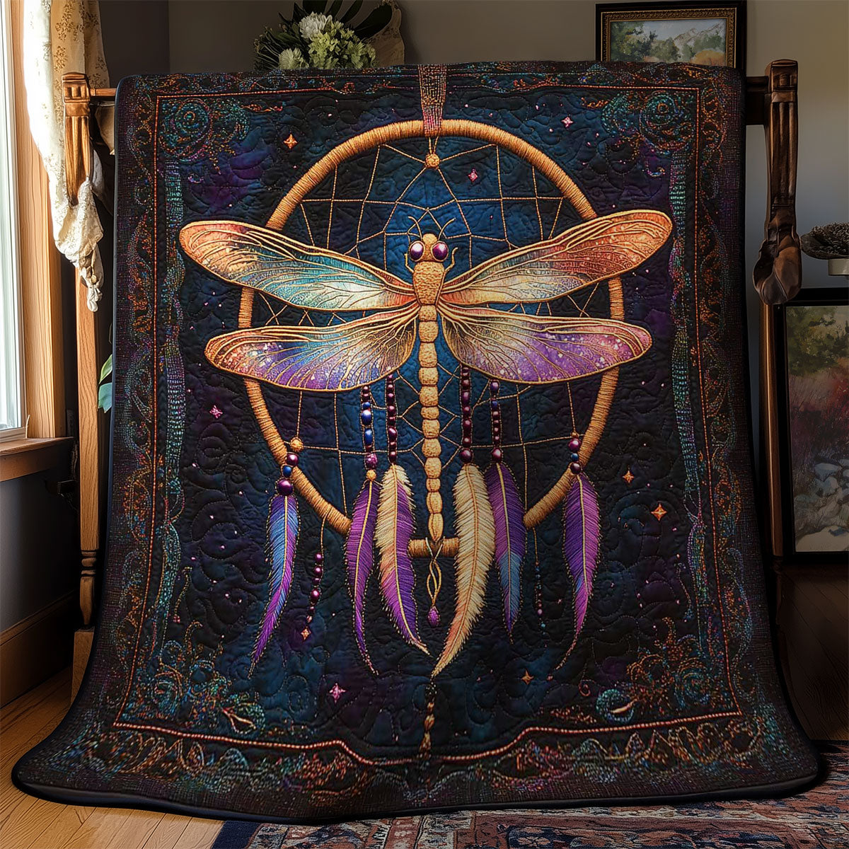 Golden Dragonfly WN2702043CL Quilt