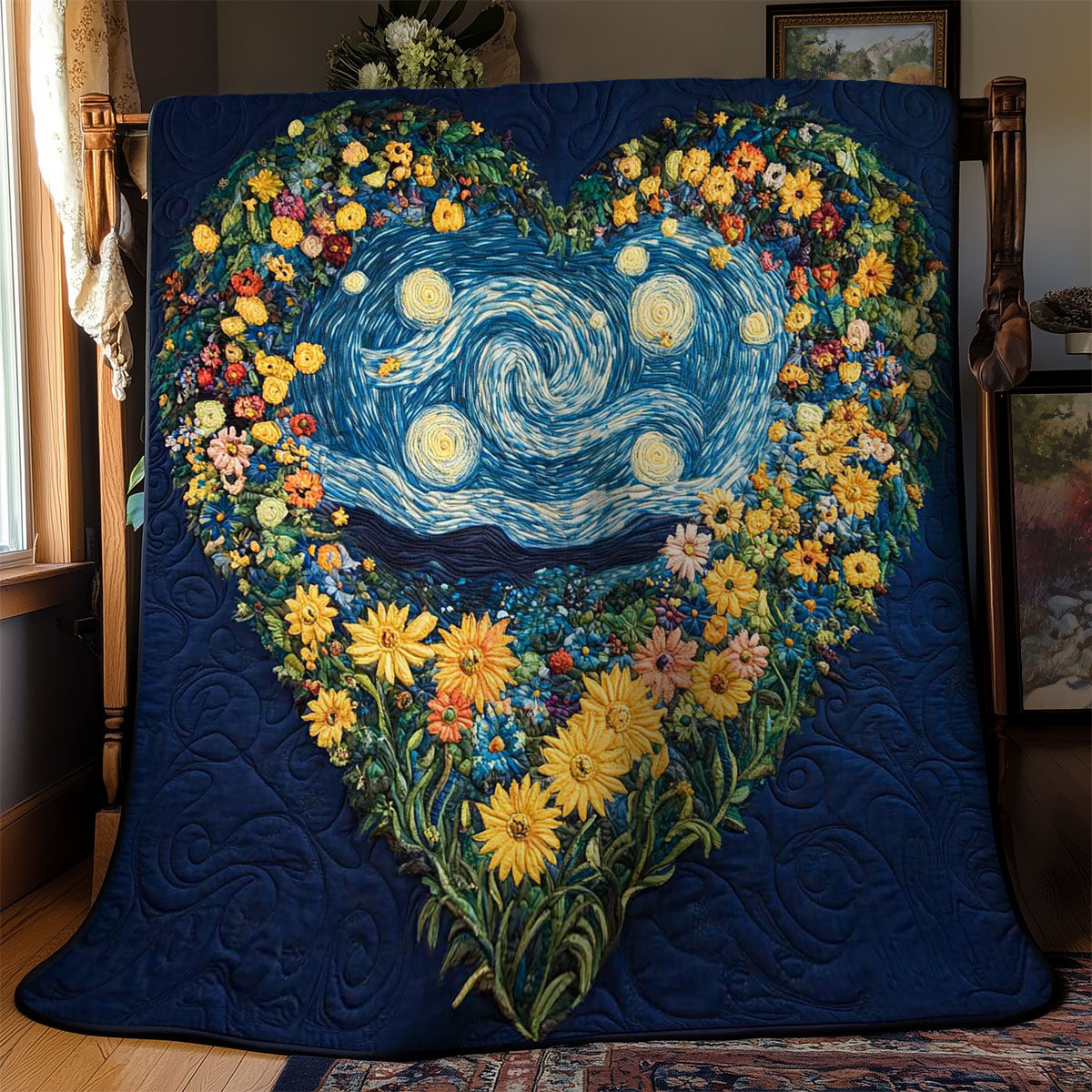 Heart Under Starry Sky WN2001019CL Quilt