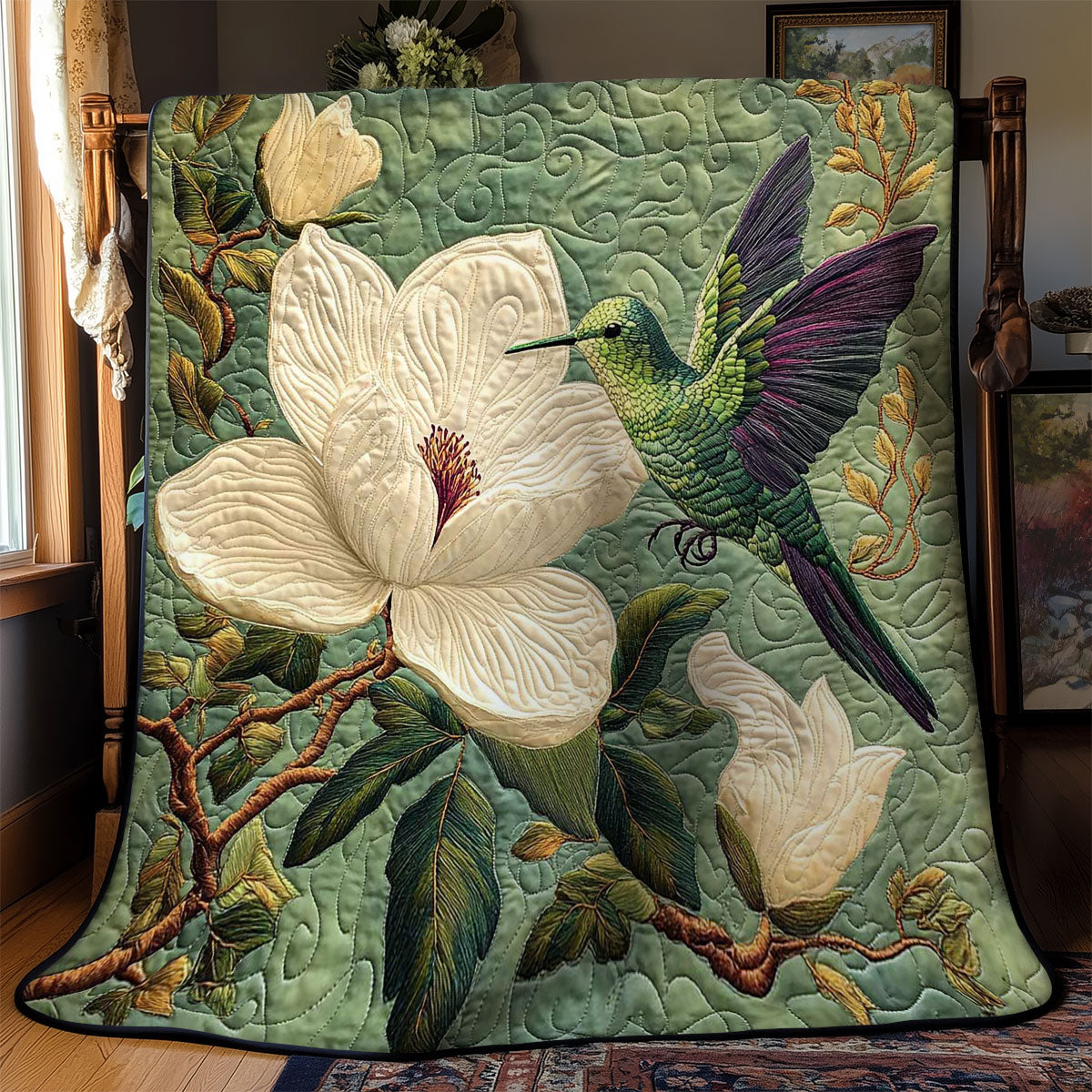 Ivory Hummingbird WN2802055CL Quilt