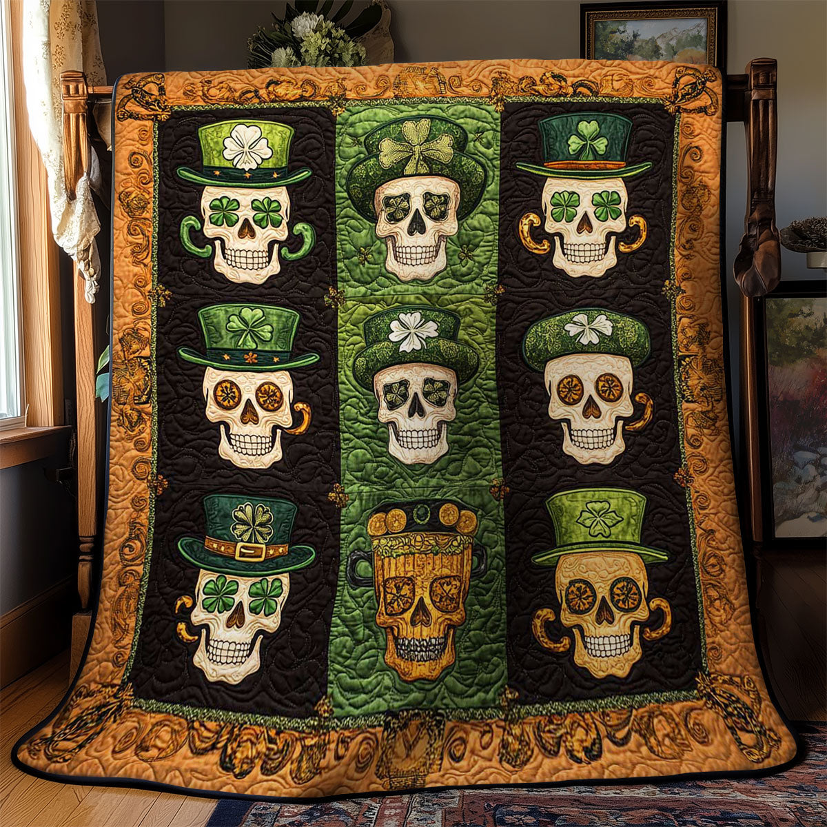 Leprechaun Skull WN2702027CL Quilt