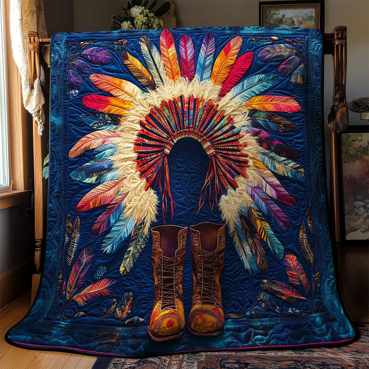 Tribal Boot Spirit WN2001042CL Quilt