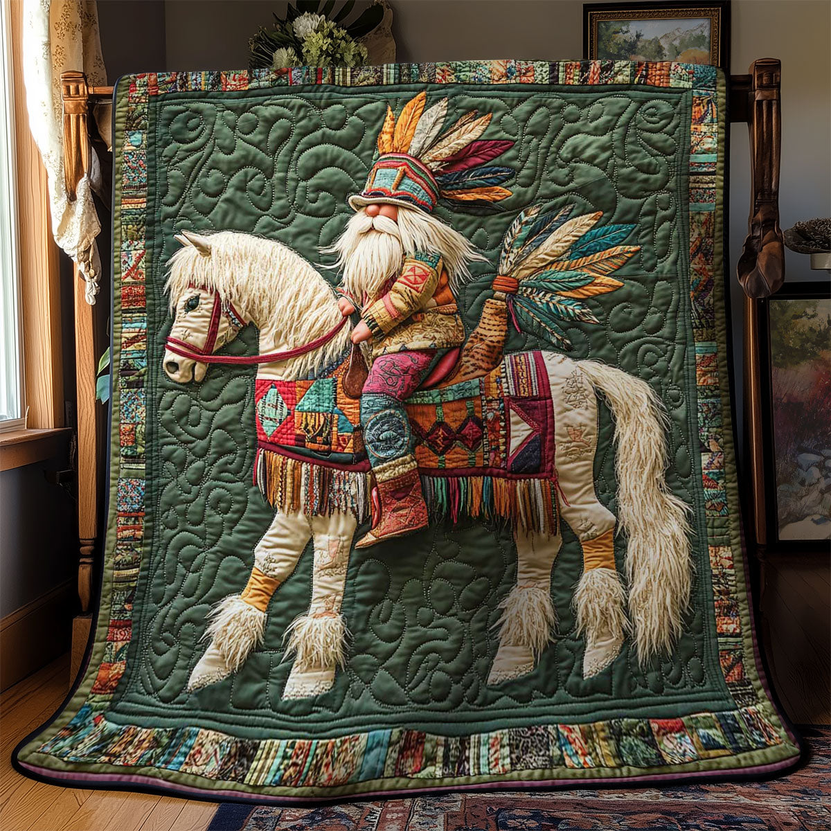 Tribal Gnome Rider WN2001037CL Quilt