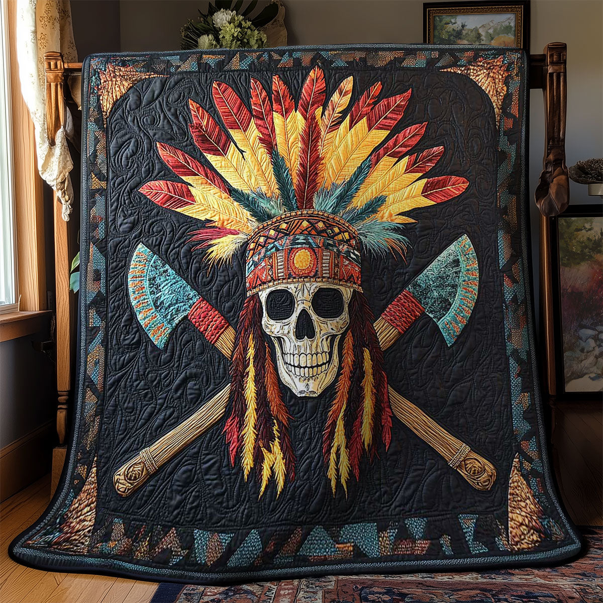 Warrior Skull Mandala WN2001026CL Quilt