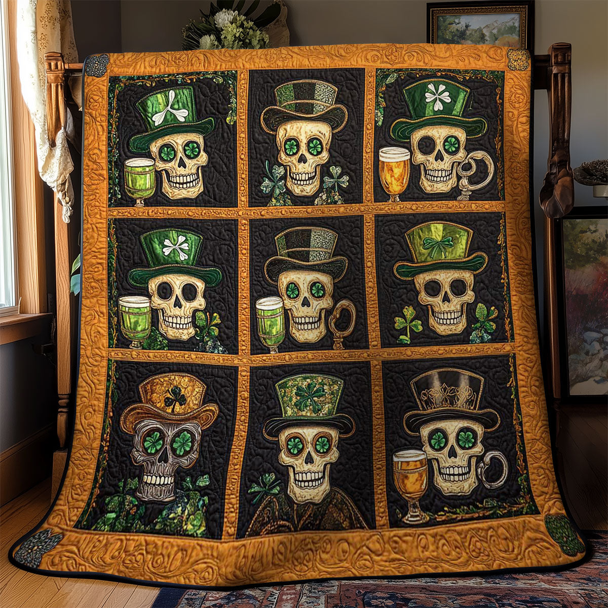 Whiskey Skull WN2702026CL Quilt