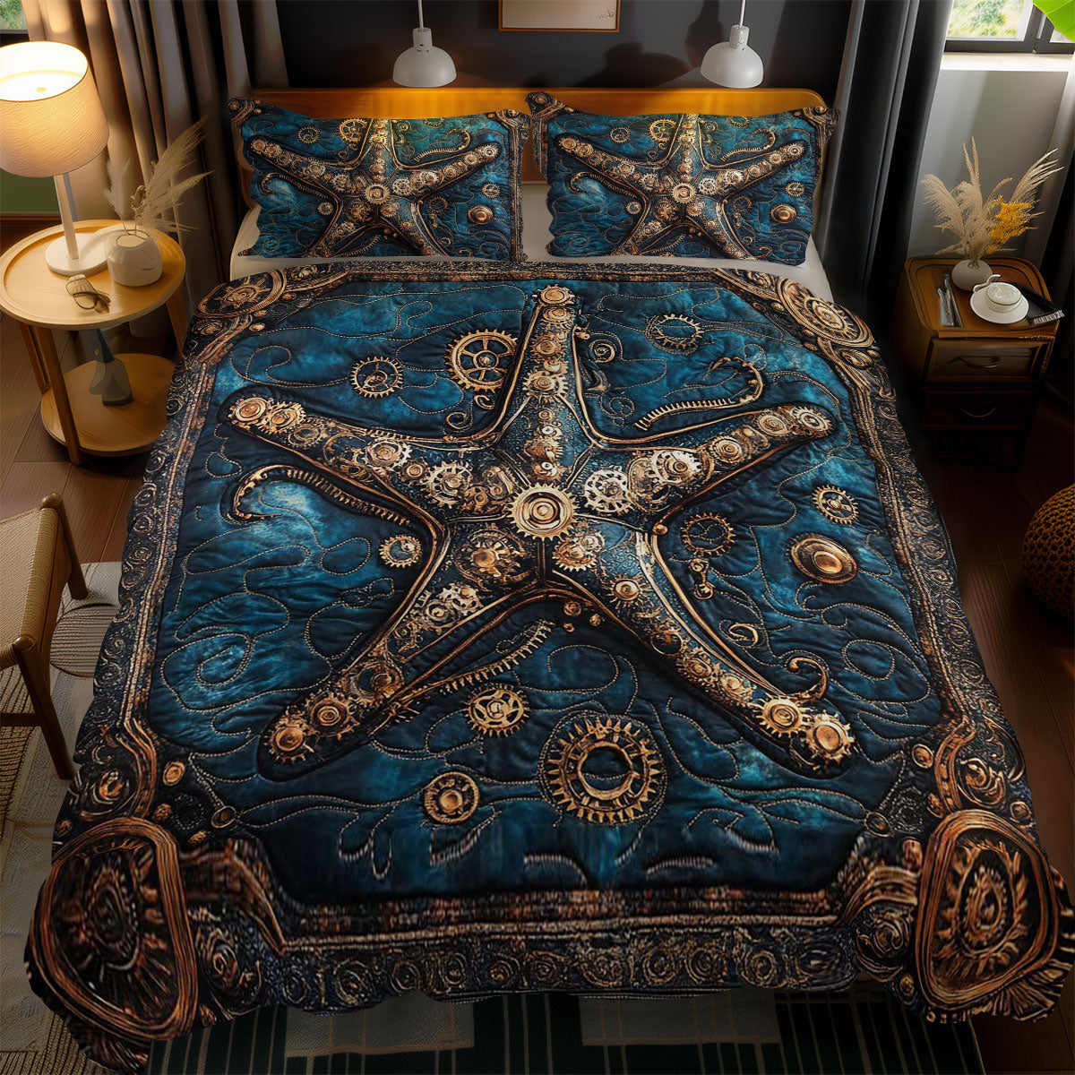 Celestial Steampunk Starfish WN0602060CL Duvet Cover Set