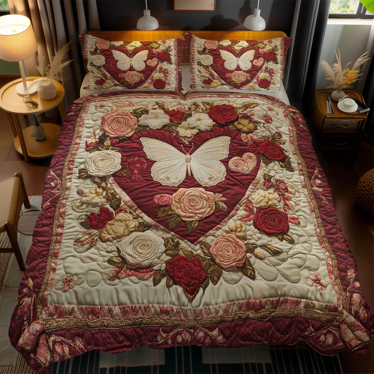 Embroidered Butterfly WN1102051CL Duvet Cover Set