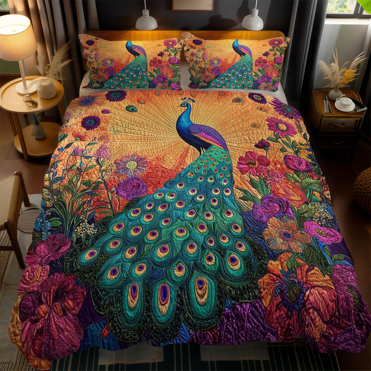 Enchanted Peacock WN1102053CL Duvet Cover Set