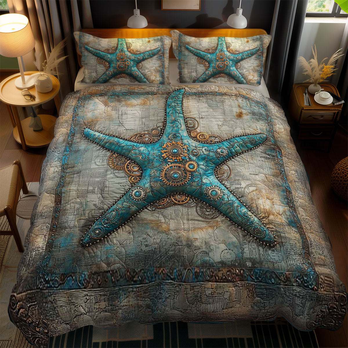 Ethereal Steampunk Starfish WN0602067CL Duvet Cover Set