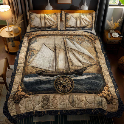 Golden Sailboat WN0602070CL Duvet Cover Set