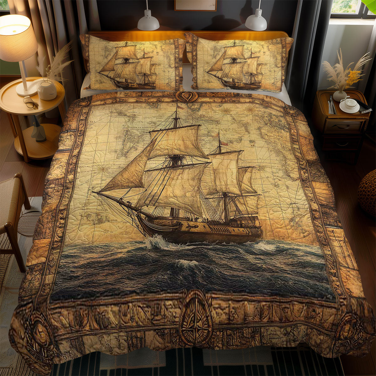 Legendary Sailboat WN0602072CL Duvet Cover Set