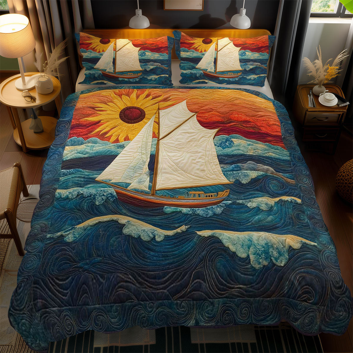 Mystic Sailboat WN0602078CL Duvet Cover Set