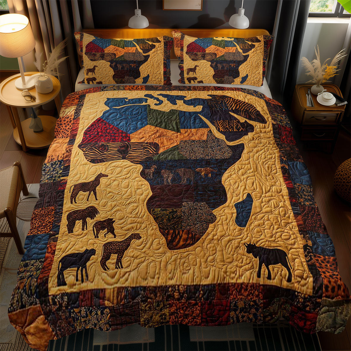 Patchwork African Safari WN2502072CL Duvet Cover Set