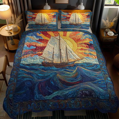 Stormy Sailboat WN0602090CL Duvet Cover Set