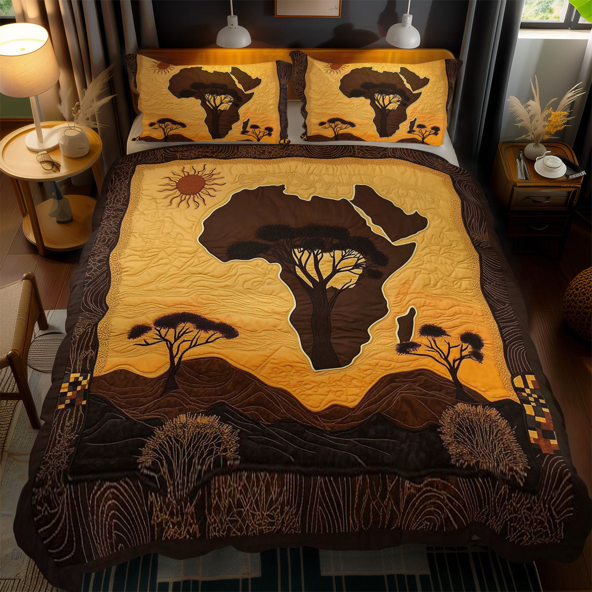 Sunlit African Safari WN2502077CL Duvet Cover Set