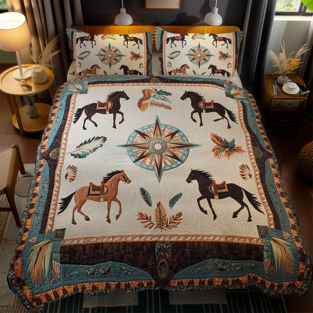 Tribal Horse WN1102084CL Duvet Cover Set