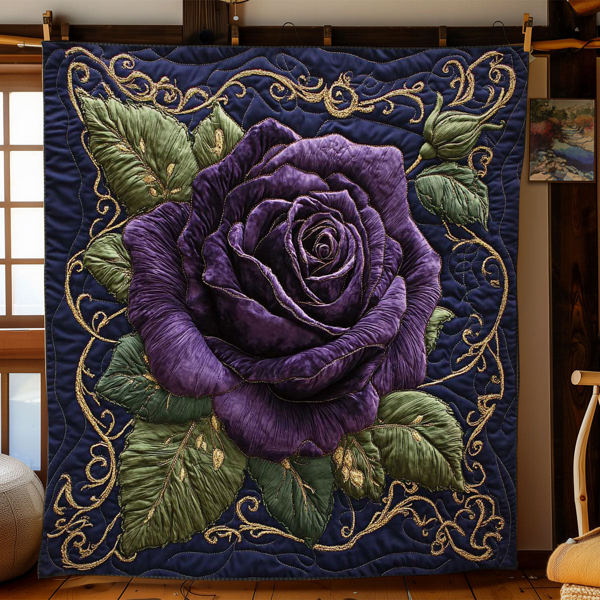 Deep Amethyst Rose WN2802030CL Quilt