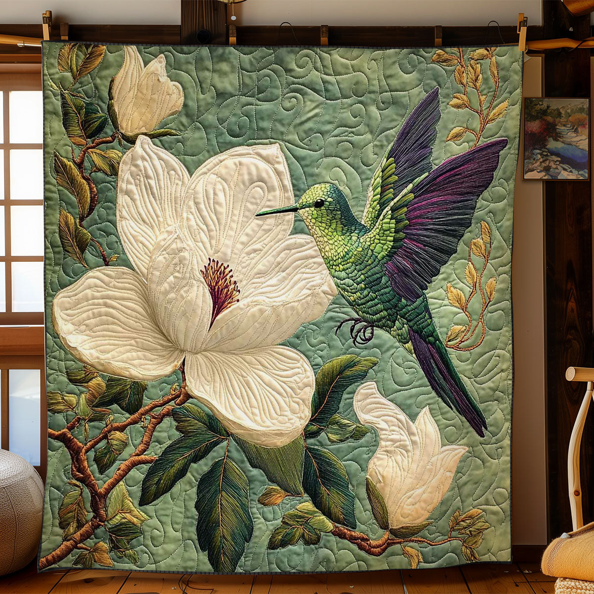 Ivory Hummingbird WN2802055CL Quilt