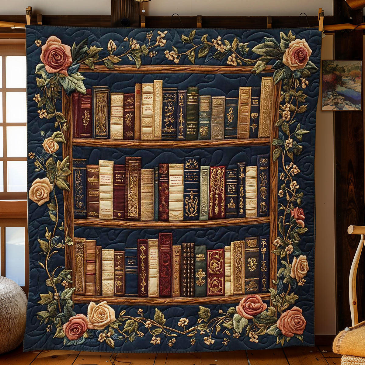 Midnight Bookshelf WN2802060CL Quilt