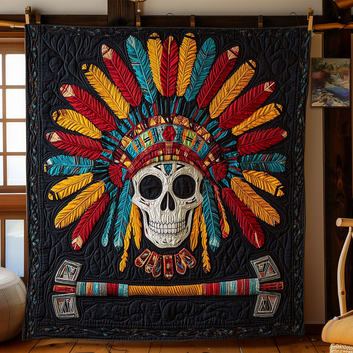 Native Skull Guardians WN2001029CL Quilt