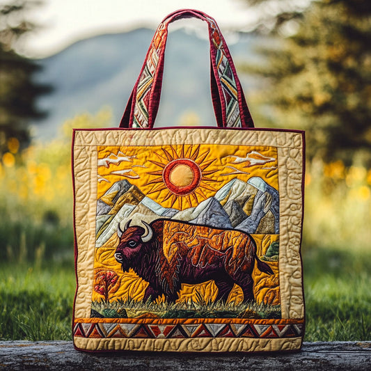 Mountain Bison WN2409035CL Quilted Tote Bag