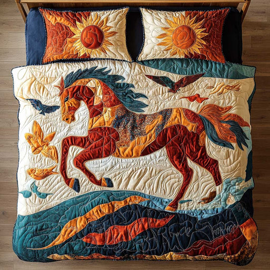 Native American Horse Eagle WP2301021CL Duvet Cover Set