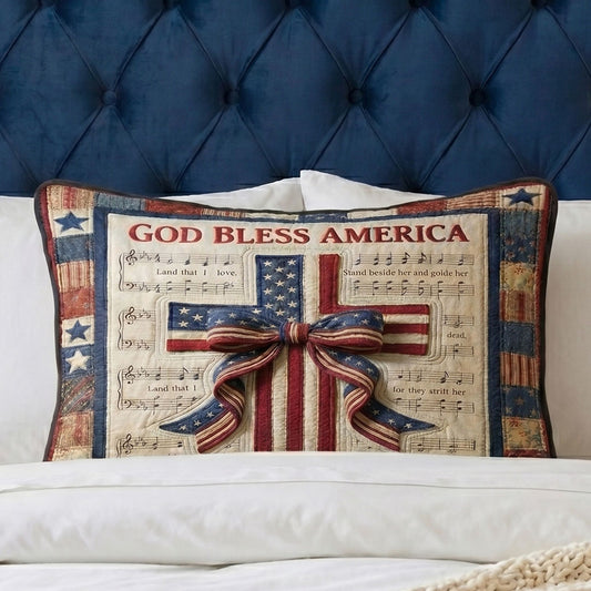 Patriotic Cross And Faith WN2004008CL Quilted Bedding Pillow Case