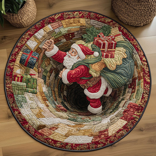 Santa Tunnel WN2609053CL Quilted Round Mat