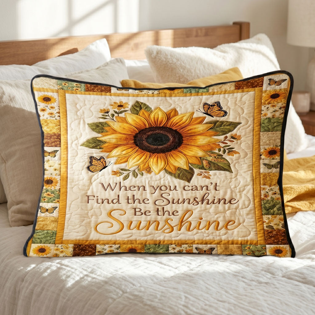 Sunflower Sunshine WN1604009CL Quilted Bedding Pillow Case