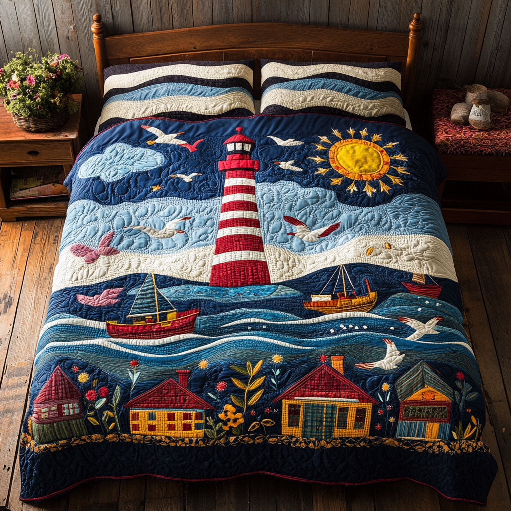 Sunlit Seaside Lighthouse WJ2203065CL Duvet Cover Set