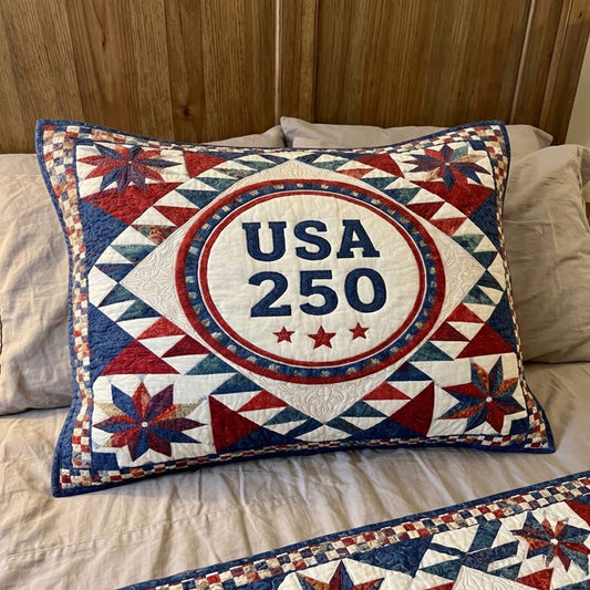 USA 250 Classic Heritage WN1604021CL Quilted Bedding Pillow Case