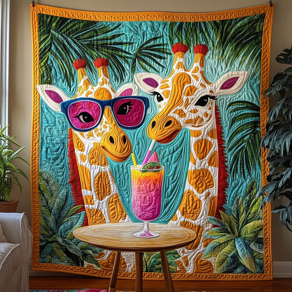 Giraffe Cocktail Party KL0901013CL Quilt
