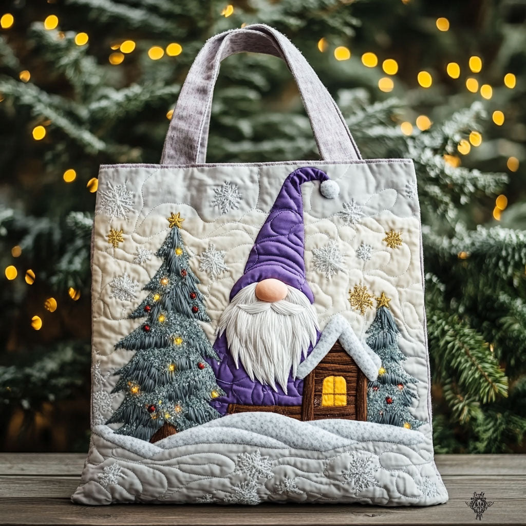 Snowy Gnome Haven WN1710100CL Quilted Tote Bag