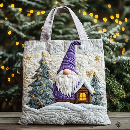 Snowy Gnome Haven WN1710100CL Quilted Tote Bag