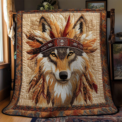 Native Wolf Headdress WN2401009CL Quilt